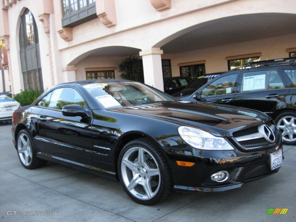 Black 2009 Mercedes-Benz SL 550 Roadster Exterior Photo #72976170