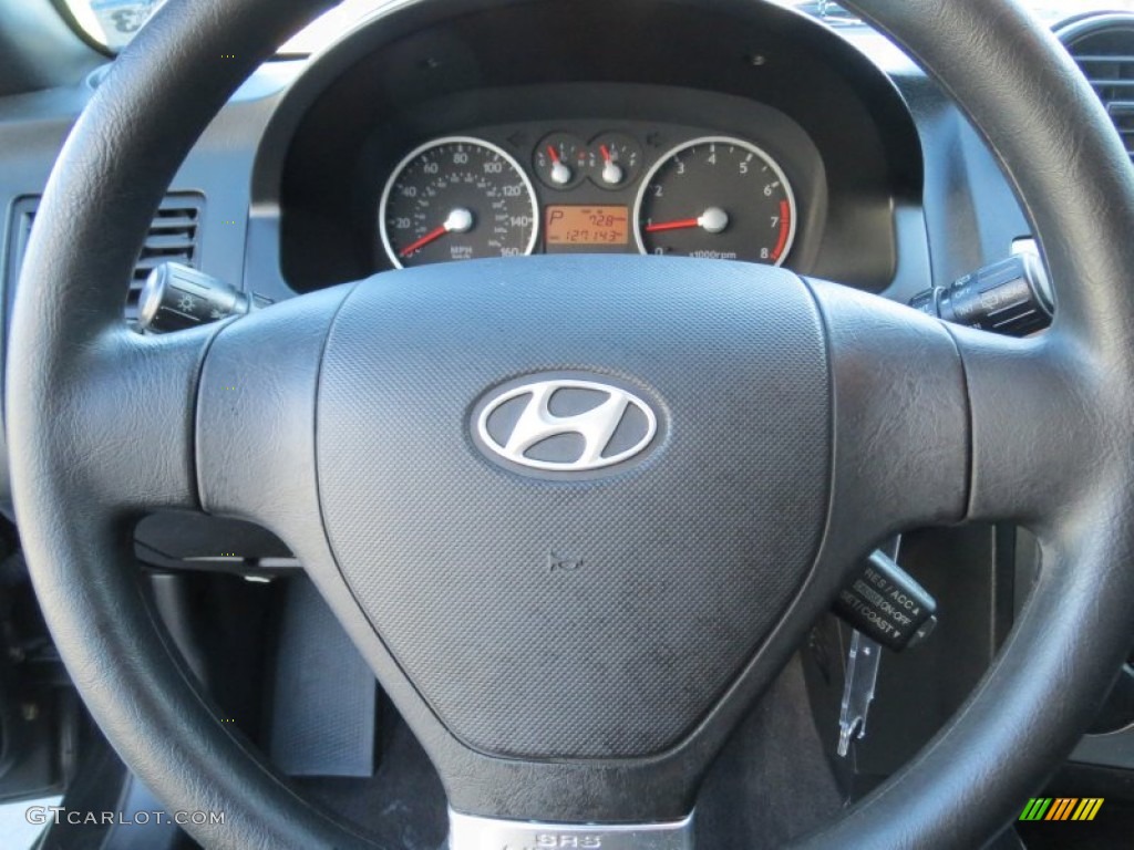 2004 Tiburon GT - Jet Black / Black photo #32