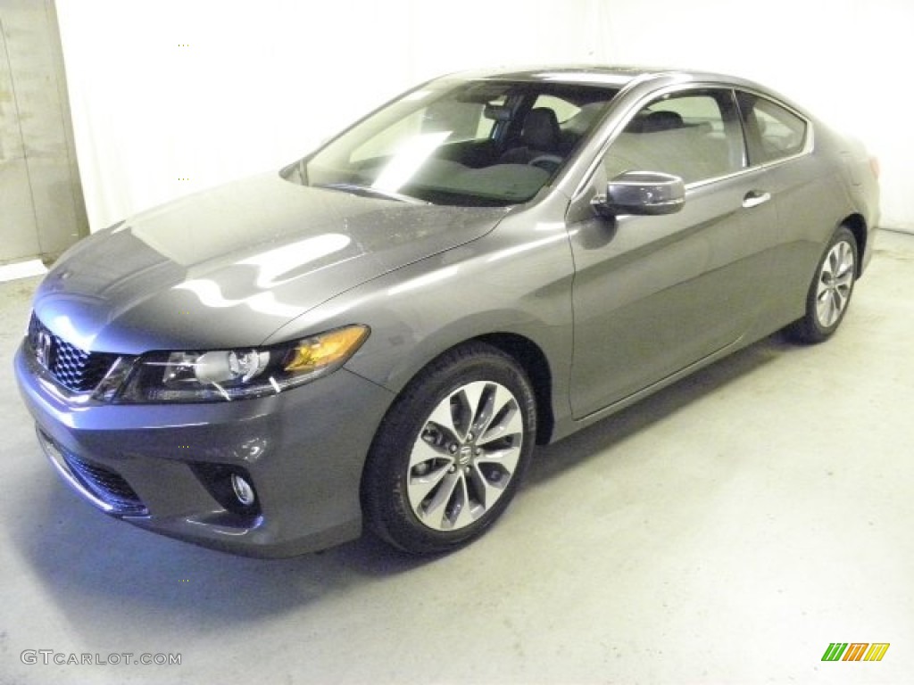 2013 Accord EX-L Coupe - Modern Steel Metallic / Black photo #4