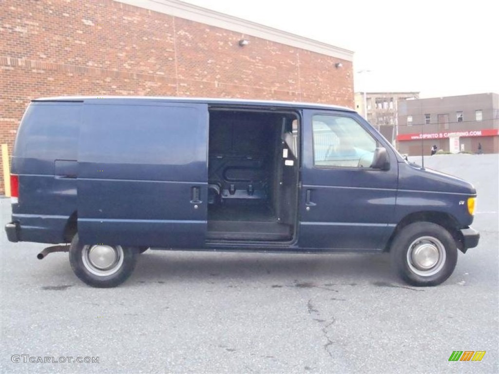 True Blue Metallic 2002 Ford E Series Van E250 Commercial Exterior Photo #72977084