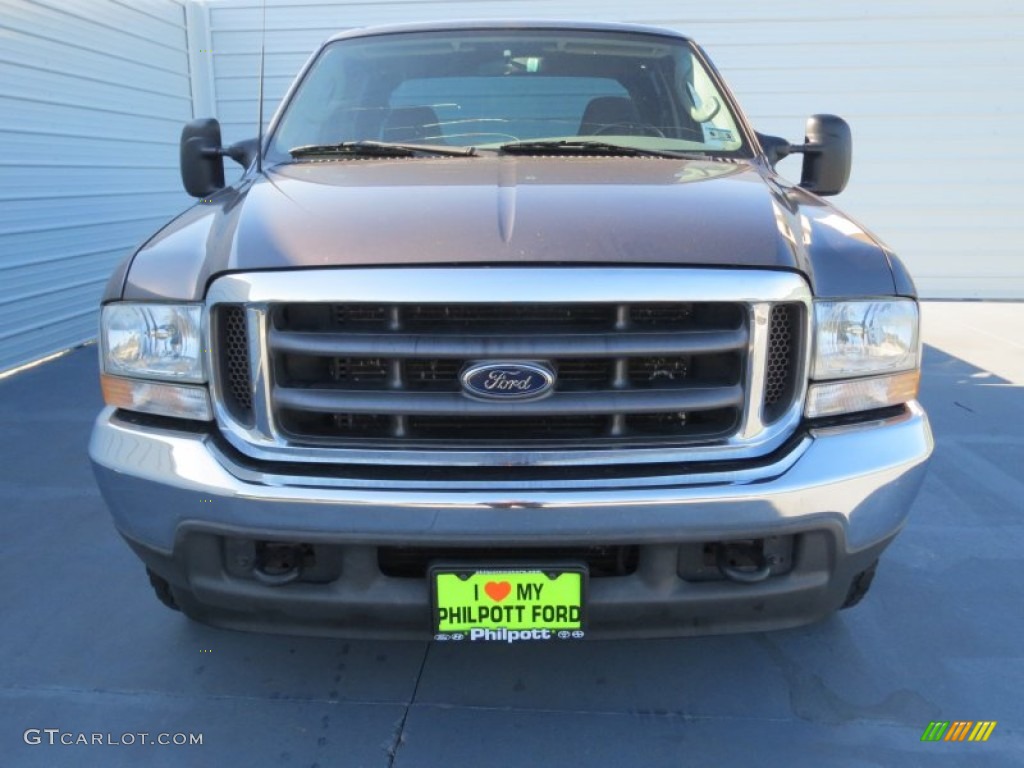 2003 F250 Super Duty XLT Crew Cab - Dark Shadow Grey Metallic / Medium Flint Grey photo #7