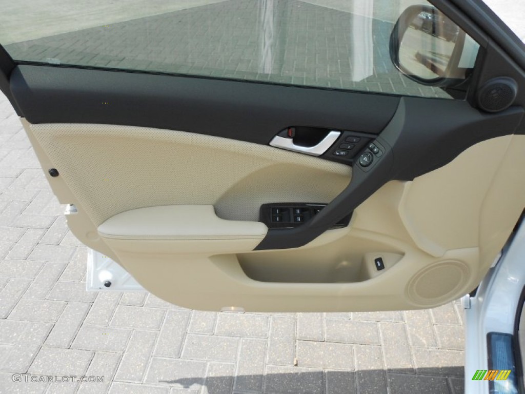 2012 Acura TSX Special Edition Sedan Parchment Door Panel Photo #72977496