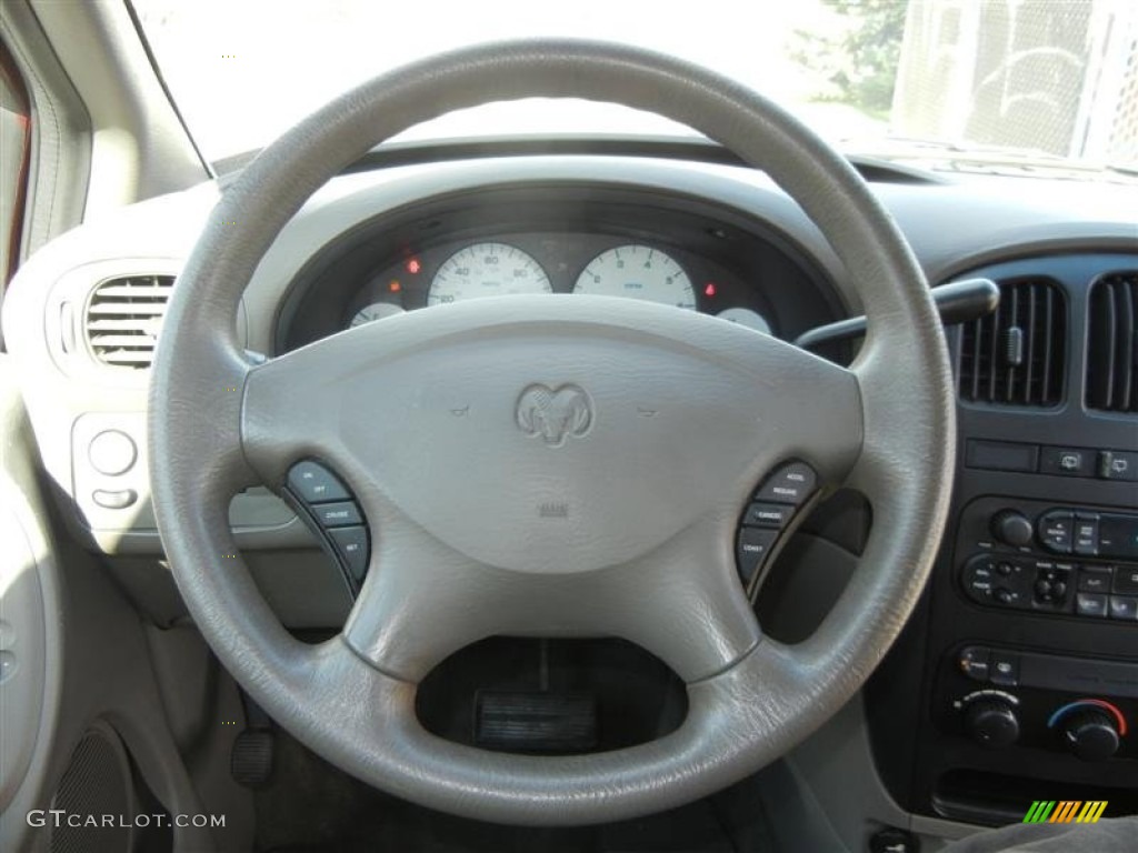 2002 Dodge Caravan Sport Sandstone Steering Wheel Photo #72977688