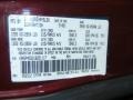 PQW: Dark Garnet Red Pearl 2002 Dodge Caravan Sport Color Code