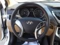 Beige 2011 Hyundai Elantra GLS Steering Wheel