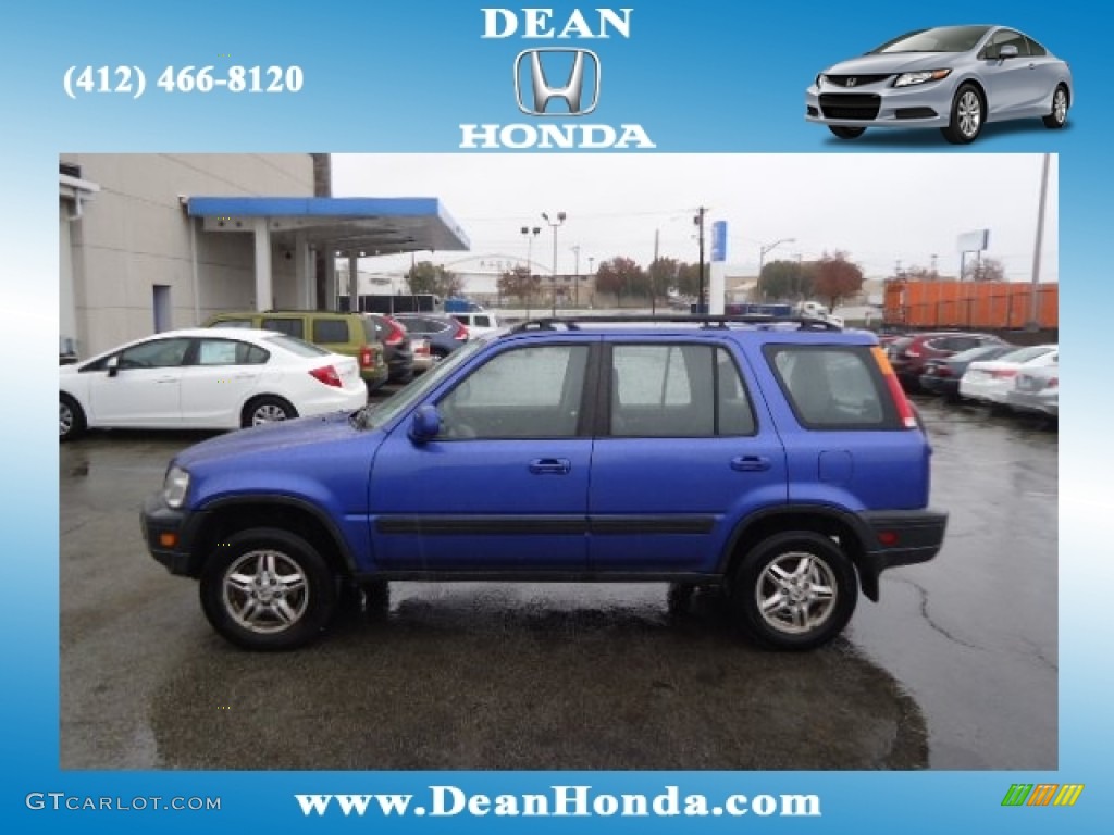 2001 CR-V EX 4WD - Electron Blue Metallic / Dark Gray photo #1