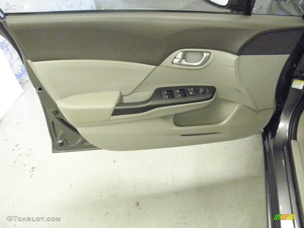2012 Civic EX Sedan - Polished Metal Metallic / Gray photo #10