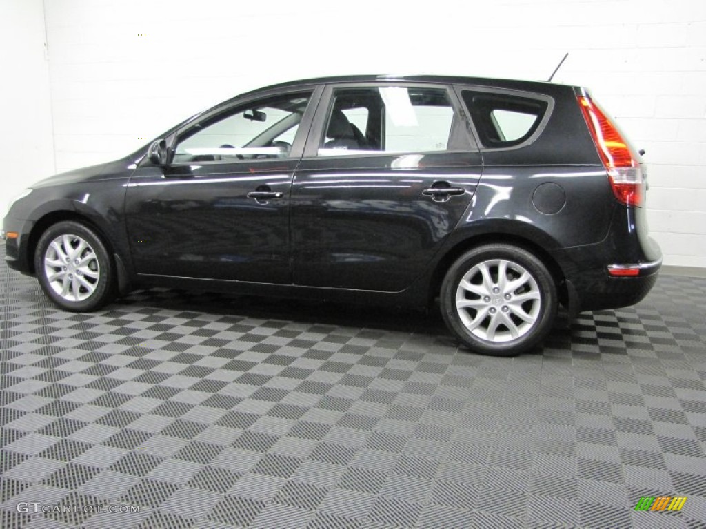 2009 Elantra Touring - Black Pearl / Black photo #6