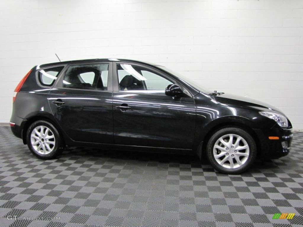 2009 Elantra Touring - Black Pearl / Black photo #7