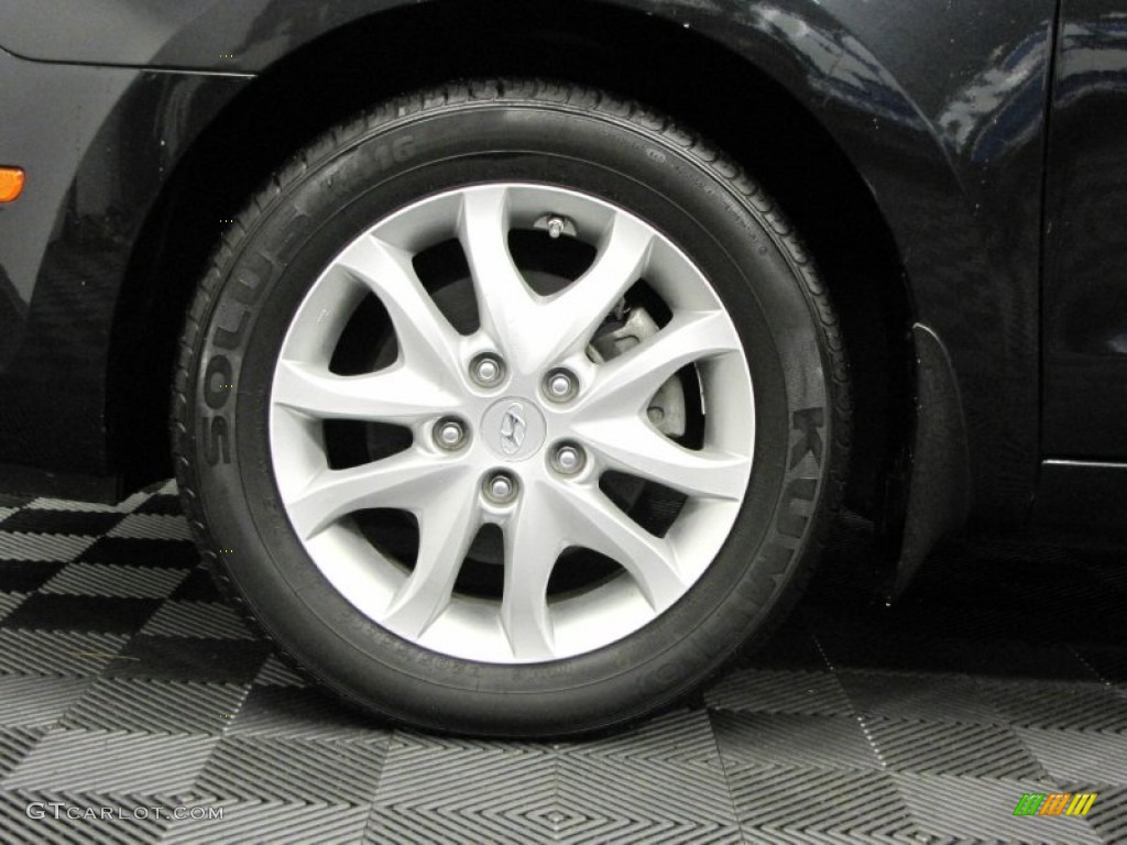 2009 Elantra Touring - Black Pearl / Black photo #29