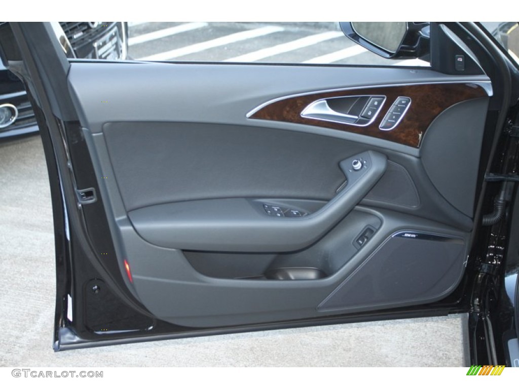 2013 Audi A6 3.0T quattro Sedan Black Door Panel Photo #72983985