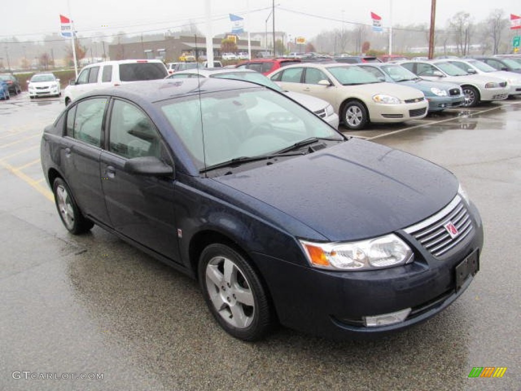 2007 ION 3 Sedan - Deep Blue / Gray photo #8