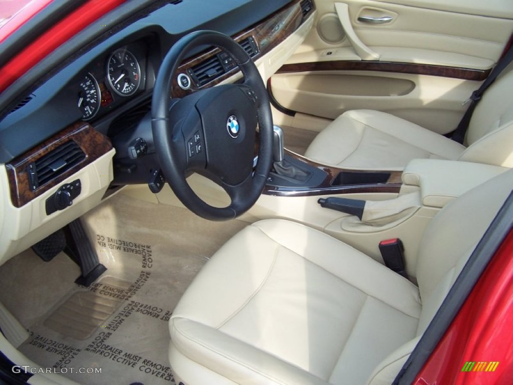 2007 3 Series 328xi Sedan - Crimson Red / Beige photo #17