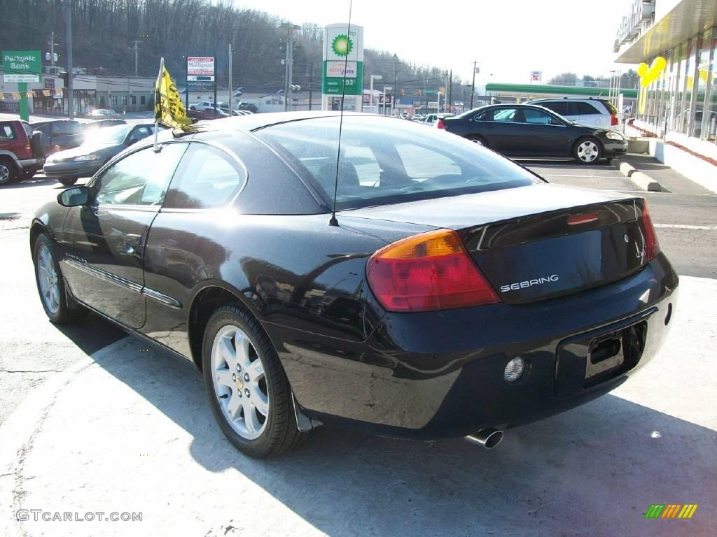 2001 Sebring LXi Coupe - Black / Black/Light Gray photo #2