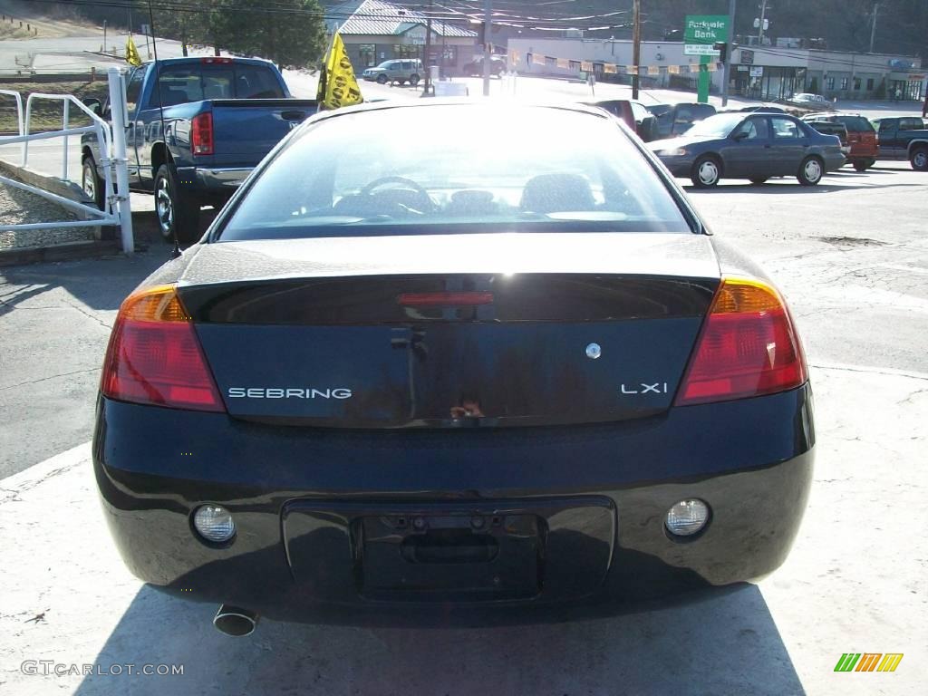 2001 Sebring LXi Coupe - Black / Black/Light Gray photo #3