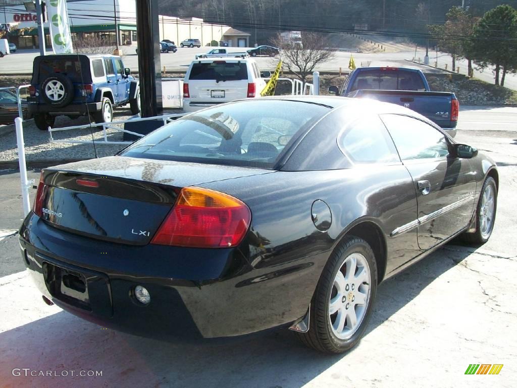 2001 Sebring LXi Coupe - Black / Black/Light Gray photo #4