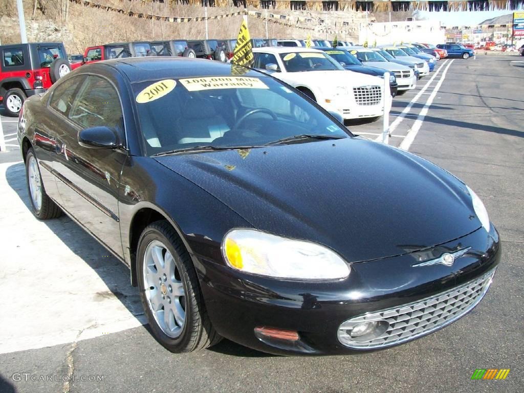 2001 Sebring LXi Coupe - Black / Black/Light Gray photo #6