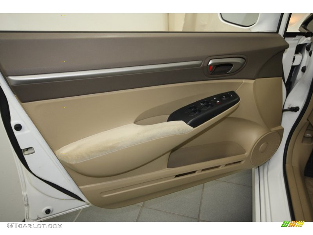 2006 Honda Civic EX Sedan Ivory Door Panel Photo #72989448
