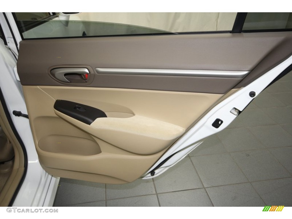 2006 Honda Civic EX Sedan Ivory Door Panel Photo #72989496