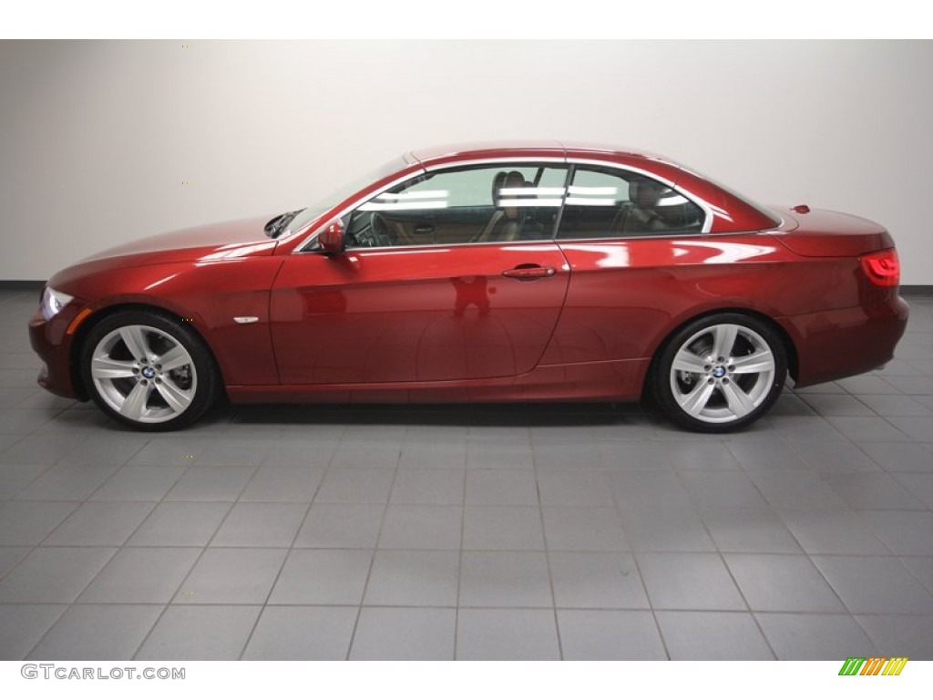 2011 3 Series 328i Convertible - Vermillion Red Metallic / Saddle Brown Dakota Leather photo #2