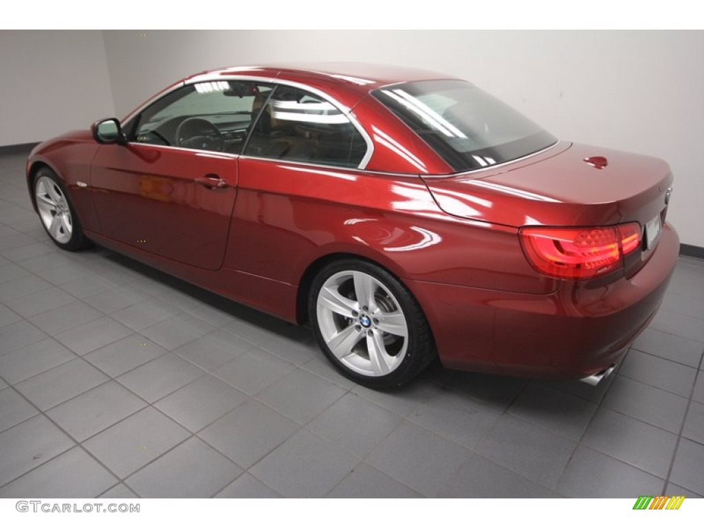 2011 3 Series 328i Convertible - Vermillion Red Metallic / Saddle Brown Dakota Leather photo #5