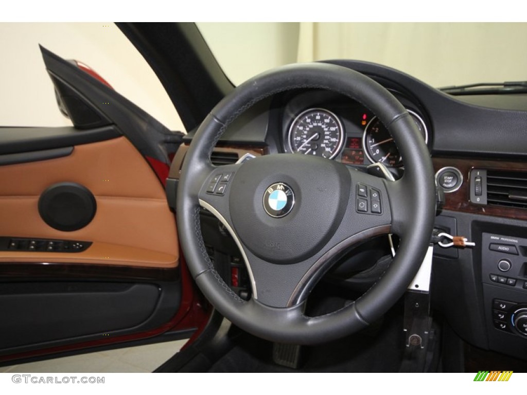 2011 3 Series 328i Convertible - Vermillion Red Metallic / Saddle Brown Dakota Leather photo #27