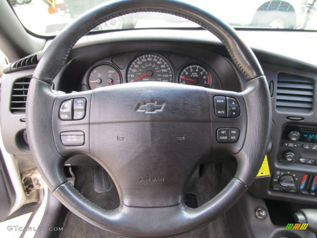 2002 Chevrolet Monte Carlo LS Ebony Steering Wheel Photo #72992584