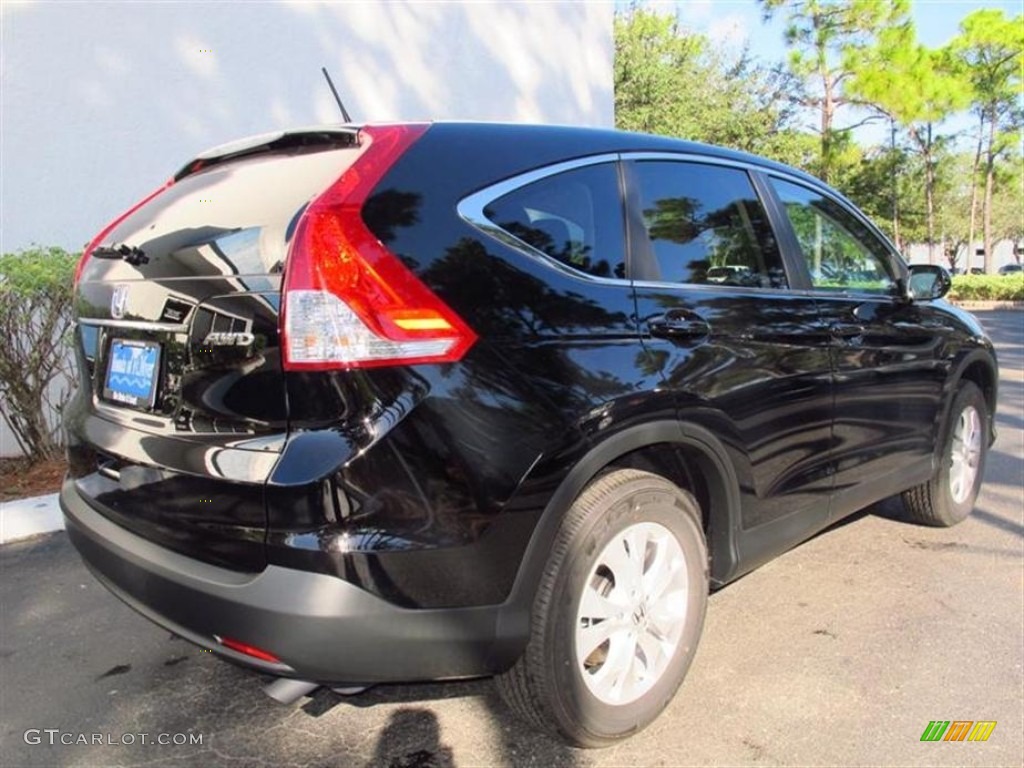 2013 CR-V EX AWD - Crystal Black Pearl / Black photo #3