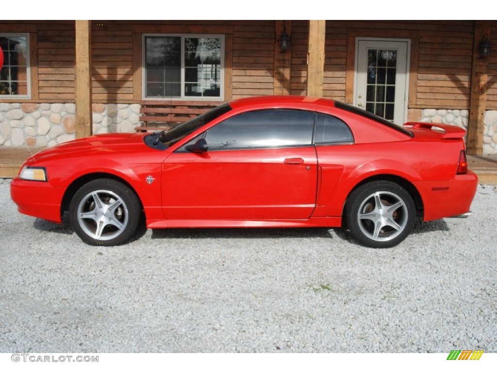 1999 Mustang GT Coupe - Rio Red / Dark Charcoal photo #2