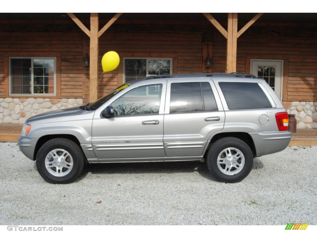 2000 Grand Cherokee Limited 4x4 - Silverstone Metallic / Agate photo #18