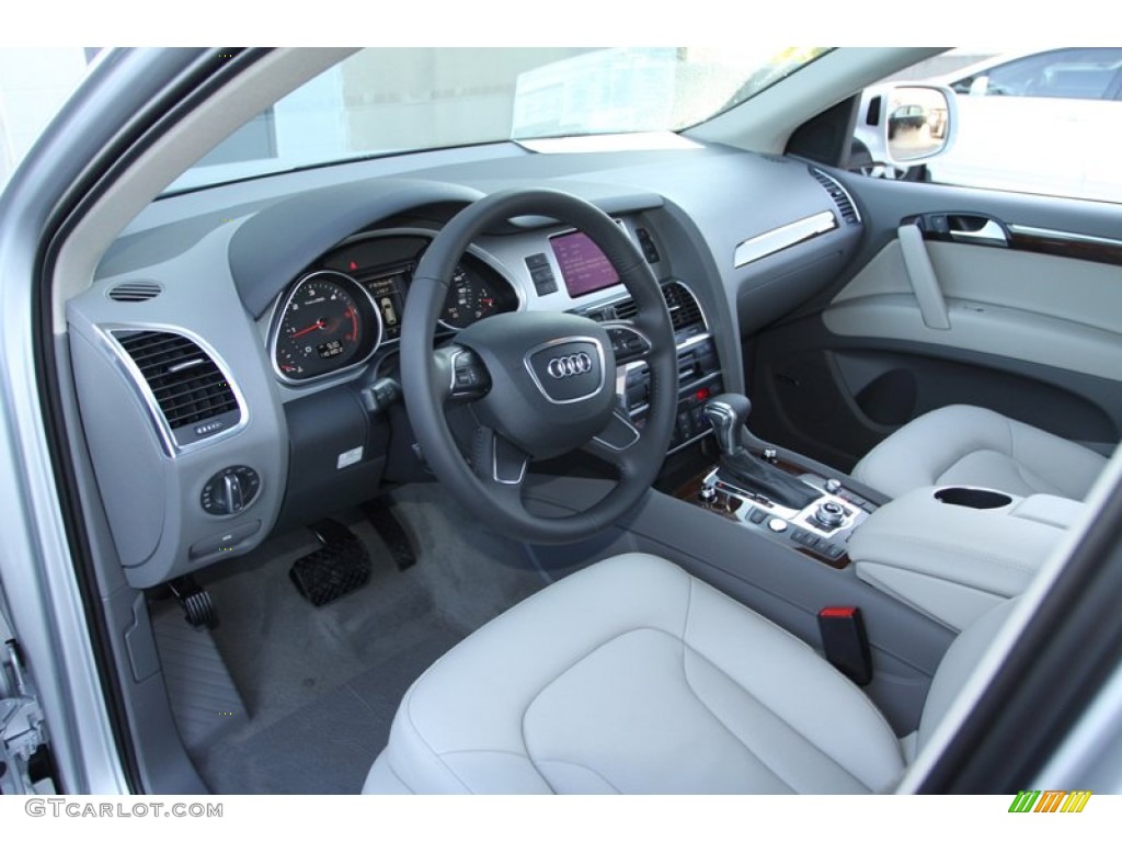 Limestone Gray Interior 2013 Audi Q7 3.0 TDI quattro Photo #72994703