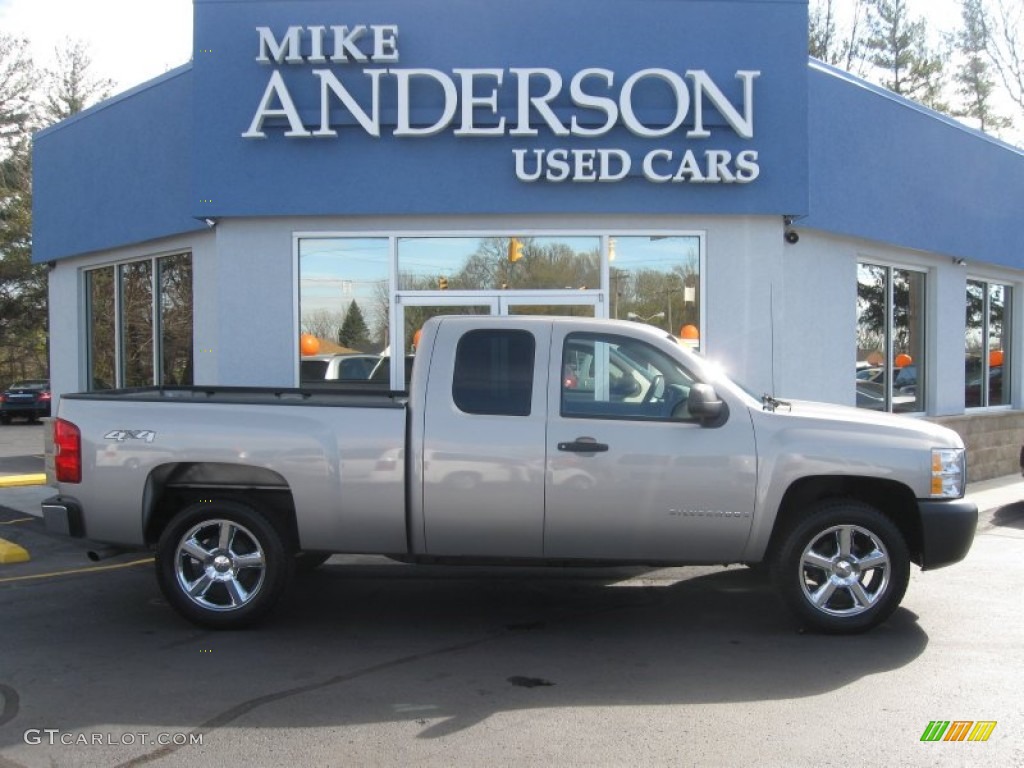 2009 Silverado 1500 Extended Cab 4x4 - Silver Birch Metallic / Dark Titanium photo #2