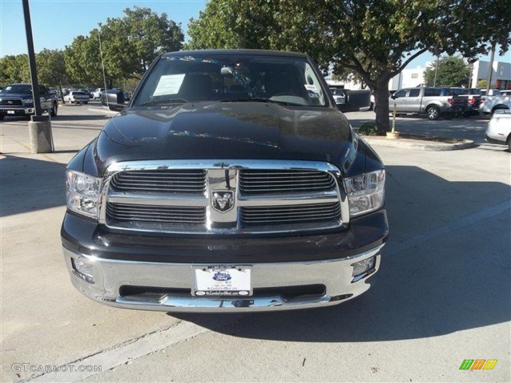 2011 Ram 1500 Lone Star Crew Cab - Brilliant Black Crystal Pearl / Dark Slate Gray/Medium Graystone photo #2