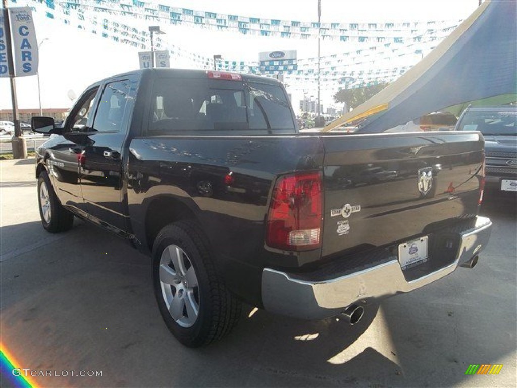 2011 Ram 1500 Lone Star Crew Cab - Brilliant Black Crystal Pearl / Dark Slate Gray/Medium Graystone photo #8