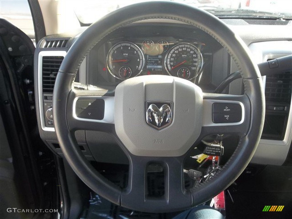 2011 Ram 1500 Lone Star Crew Cab - Brilliant Black Crystal Pearl / Dark Slate Gray/Medium Graystone photo #17