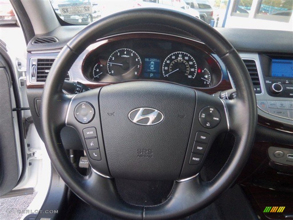2012 Hyundai Genesis 3.8 Sedan Saddle Steering Wheel Photo #72999238