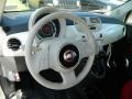 2013 Fiat 500 Rosso/Avorio (Red/Ivory) Interior Steering Wheel Photo