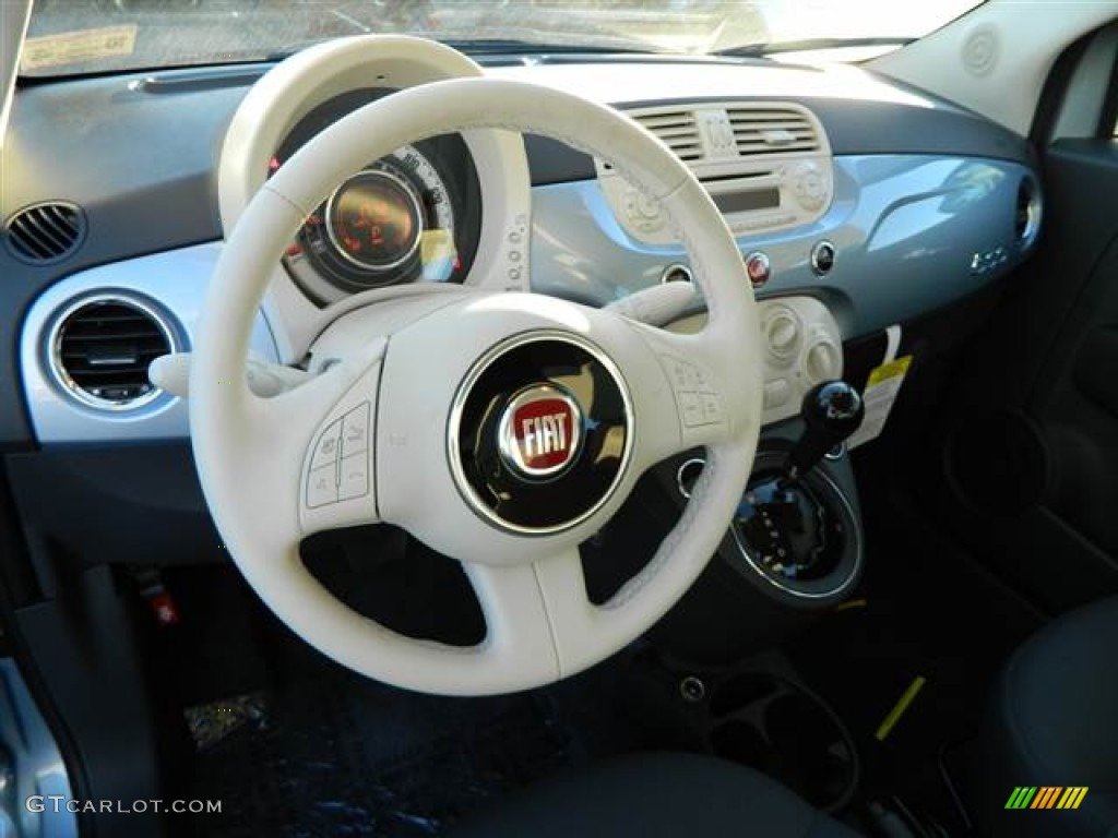 2013 Fiat 500 Pop Grigio/Avorio (Gray/Ivory) Dashboard Photo #73001113
