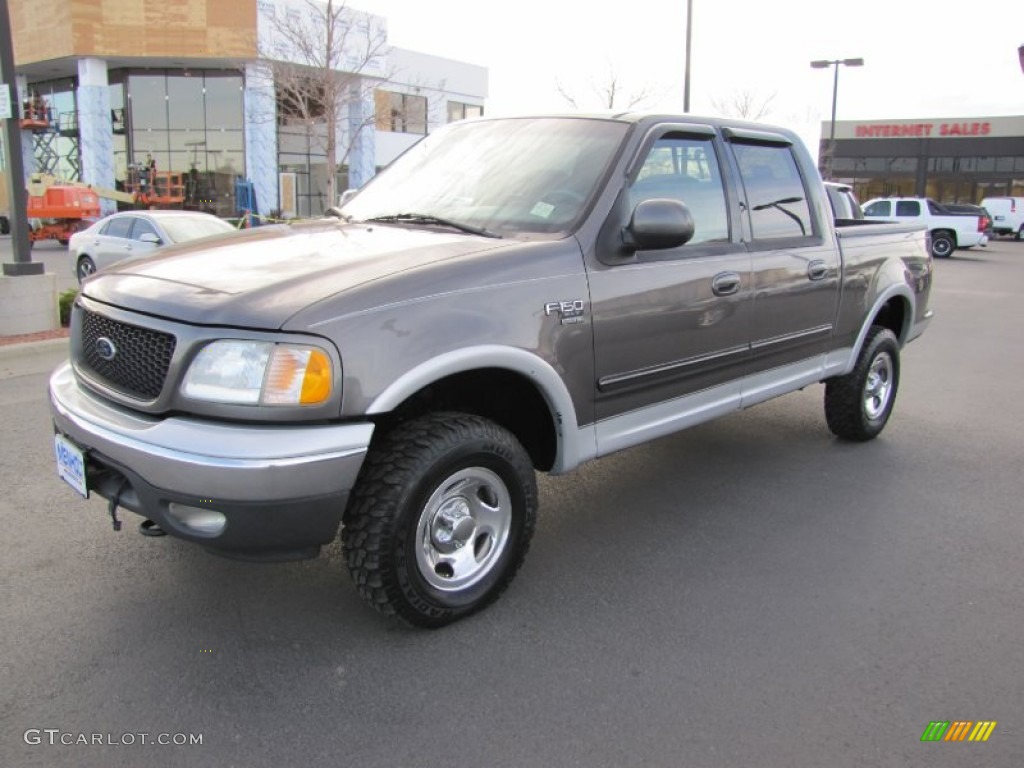 2002 F150 XLT SuperCrew 4x4 - Dark Shadow Grey Metallic / Medium Graphite photo #1