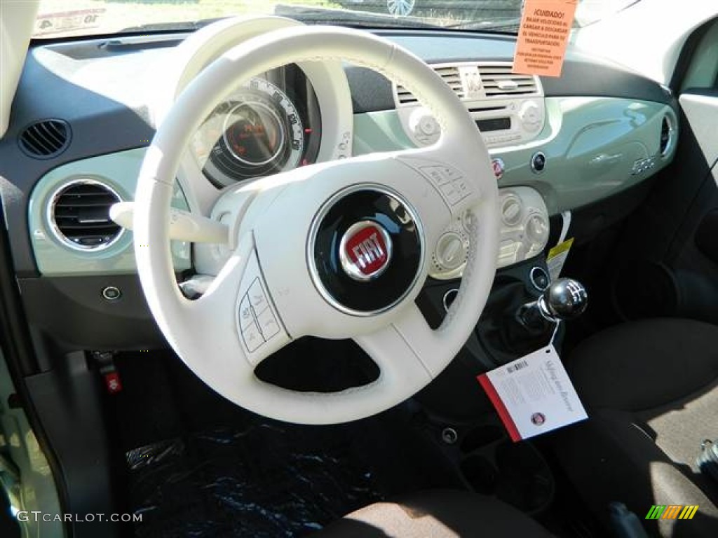 2013 Fiat 500 Pop Marrone/Avorio (Brown/Ivory) Dashboard Photo #73001911