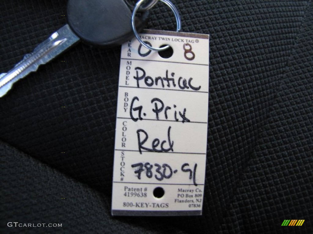 2008 Grand Prix Sedan - Crimson Red / Ebony photo #18