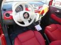 Rosso/Avorio (Red/Ivory) 2013 Fiat 500 Lounge Interior Color