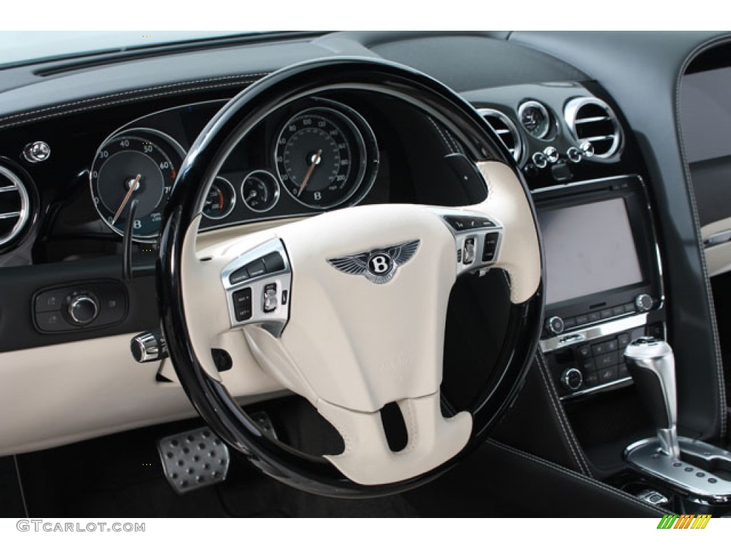 2012 Bentley Continental GT Mulliner Linen Steering Wheel Photo #73003780