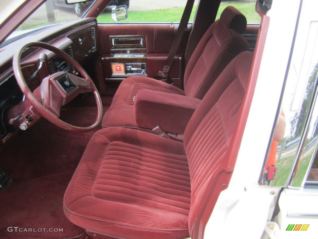 Burgundy Interior 1990 Cadillac Brougham Standard Brougham Model Photo #73003951