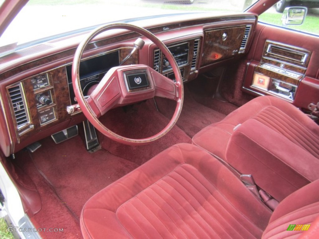 Burgundy Interior 1990 Cadillac Brougham Standard Brougham Model Photo #73003981
