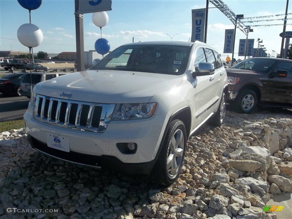 2011 Grand Cherokee Overland Summit 4x4 - Stone White / Dark Frost Beige/Light Frost Beige photo #1