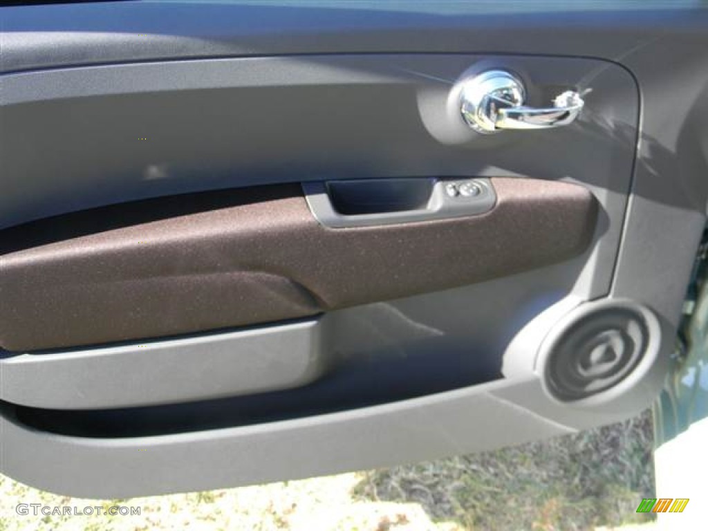 2013 Fiat 500 Pop Marrone/Avorio (Brown/Ivory) Door Panel Photo #73004521