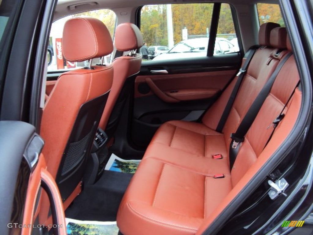 Chestnut Nevada Leather Interior 2011 BMW X3 xDrive 28i Photo #73004887
