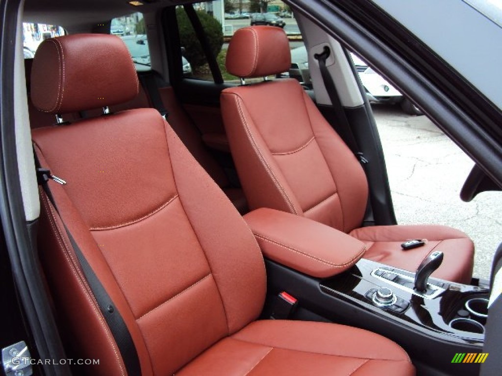Chestnut Nevada Leather Interior 2011 BMW X3 xDrive 28i Photo #73005025