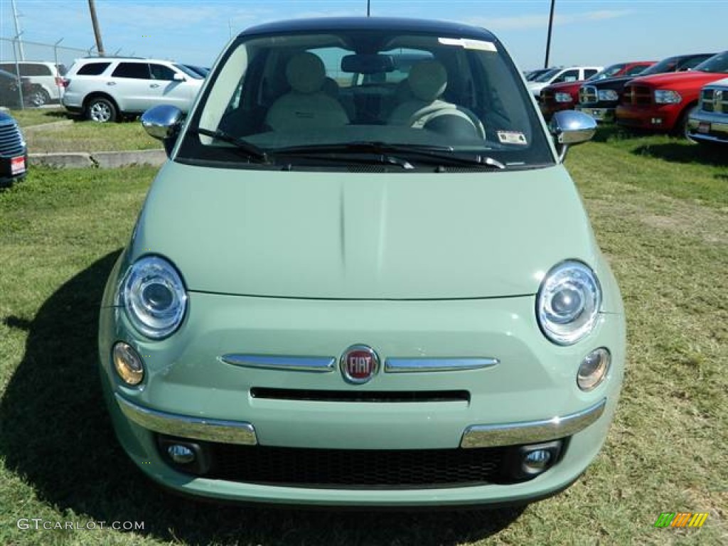 Verde Chiaro (Light Green) 2013 Fiat 500 Lounge Exterior Photo #73005189